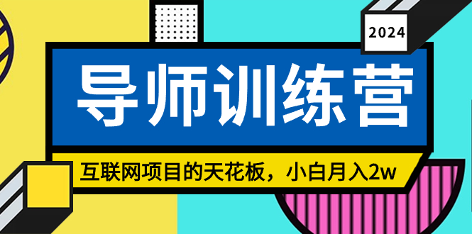 图片[1]-（8618期）《导师训练营》互联网项目的天花板，小白月入2w-智学院资源网