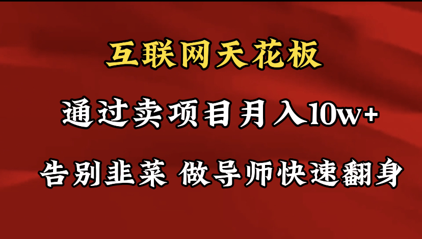 图片[1]-导师训练营互联网的天花板，让你告别韭菜，通过卖项目月入10w+，一定要…-智学院资源网