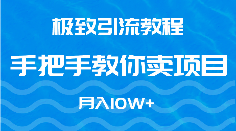 图片[1]-极致引流教程，手把手教你卖项目，月入10W+-智学院资源网