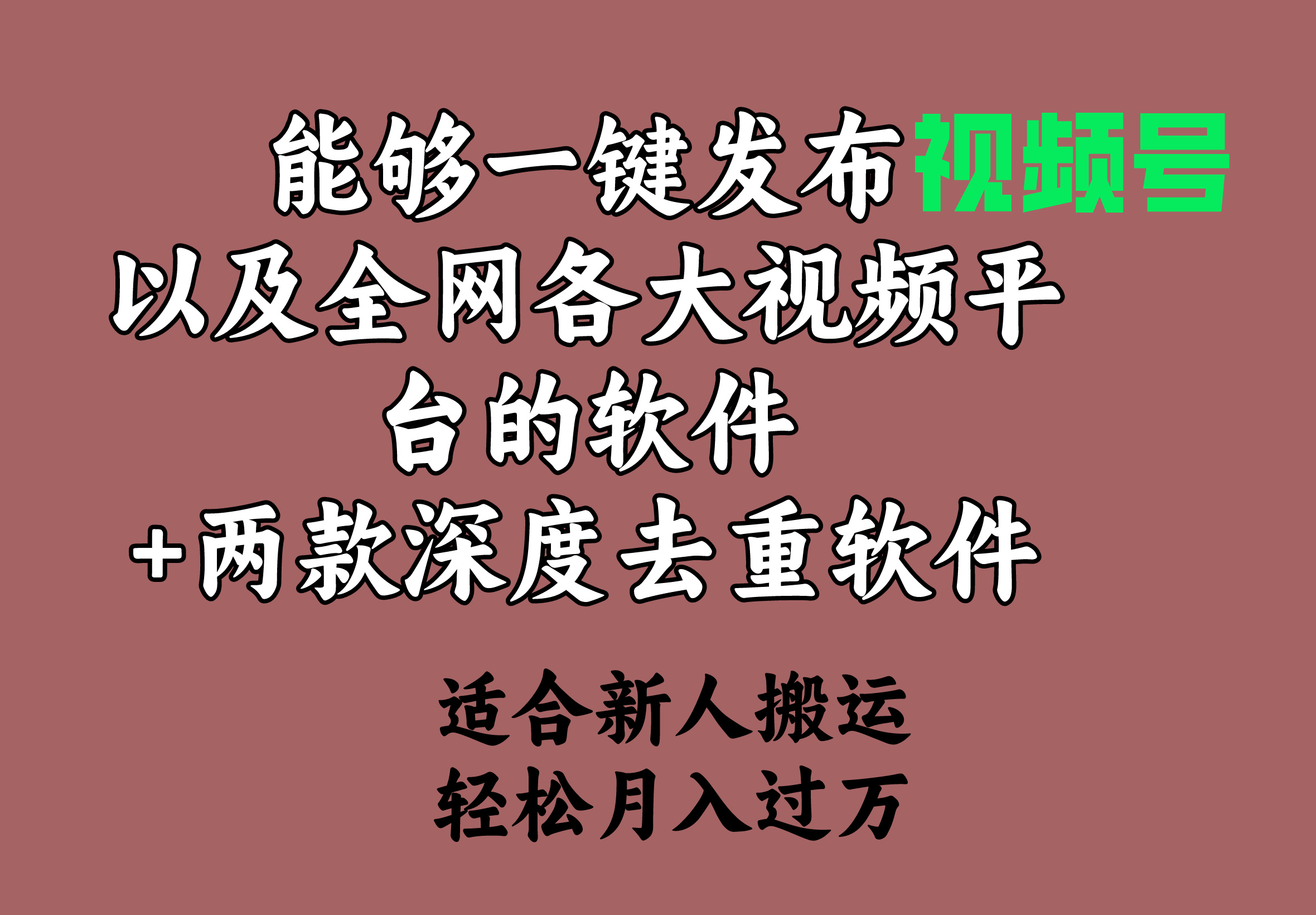 图片[1]-能够一键发布视频号以及全网各大视频平台的软件+两款深度去重软件 适合…-智学院资源网