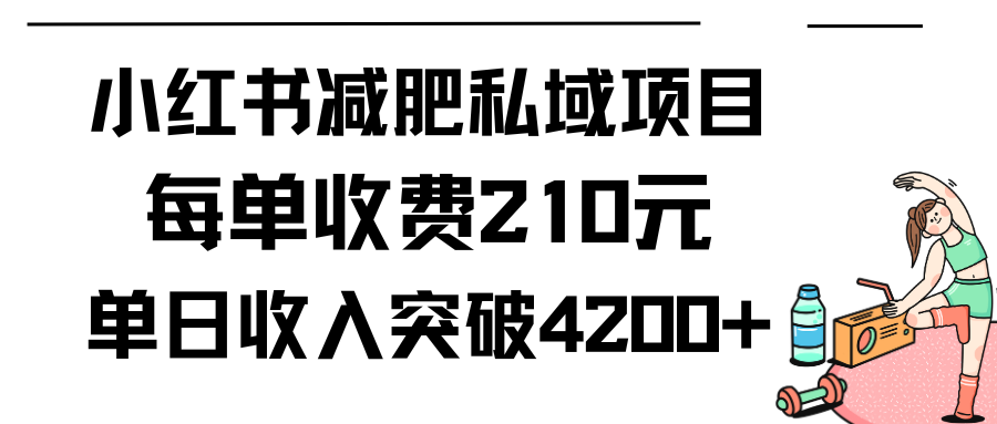 图片[1]-小红书减肥私域项目每单收费210元单日成交20单，最高日入4200+-智学院资源网