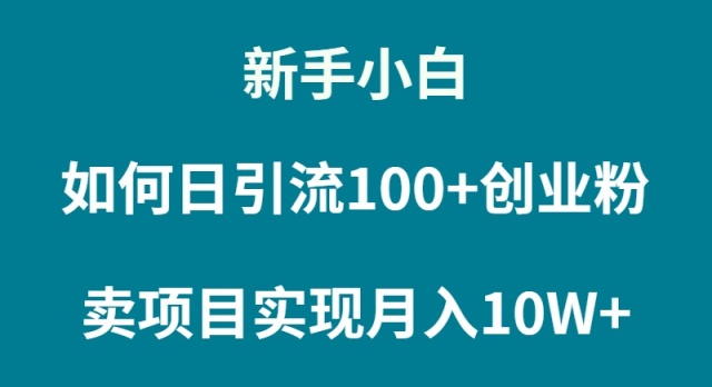 图片[1]-新手小白如何通过卖项目实现月入10W+-智学院资源网