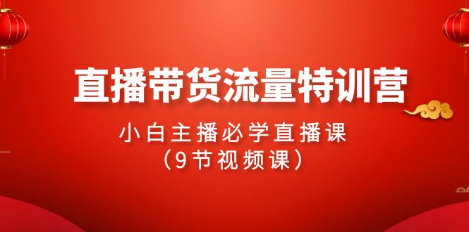 图片[1]-2024直播带货流量特训营，小白主播必学直播课（9节视频课）-智学院资源网